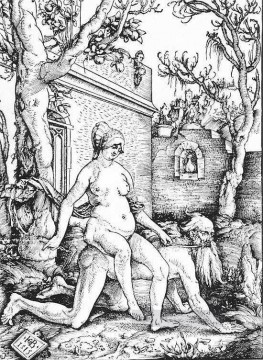 ハンス・バルドゥン Painting - アリストテレスとフィリス ルネサンスの画家 ハンス・バルドゥン